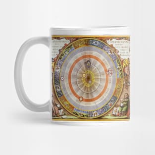 Vintage Copernican Planisphere Celestial Map by Andreas Cellarius from Harmonia Macrocosmica Mug